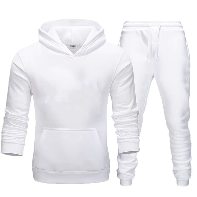 Men /Women Hoodies Pants 2Pcs/Sets Sweatshirt Sweatpants Male Gyms Fitness Tops Trousers Joggers Sportswear Tracksuits