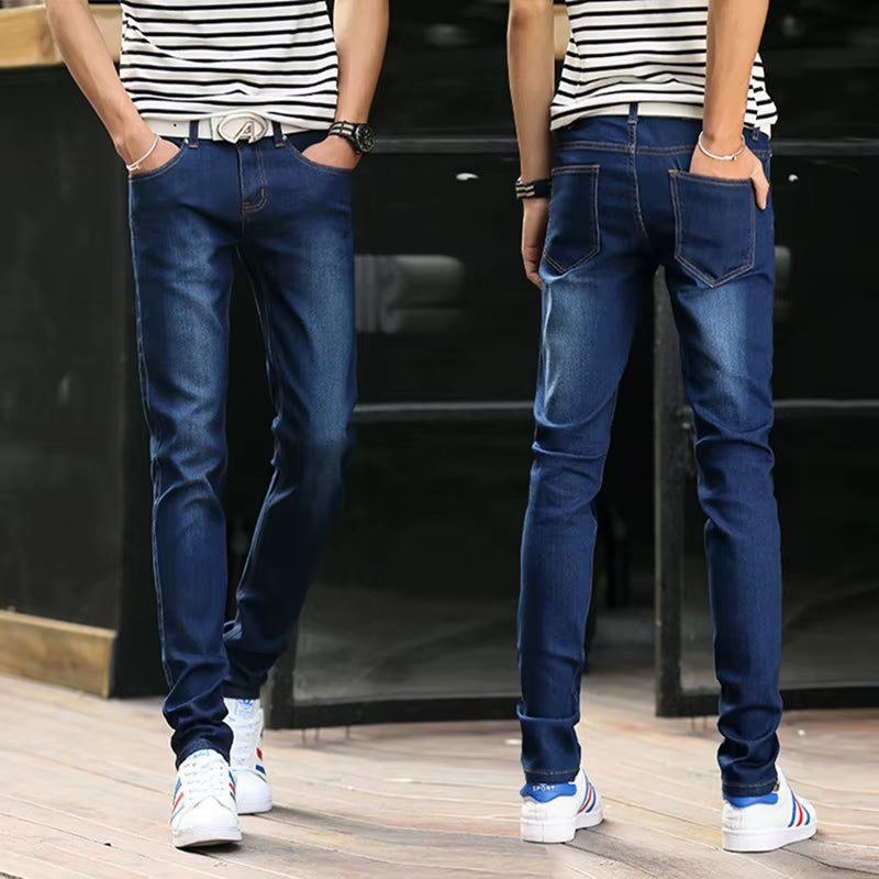 2025 New Spring Arrival Jeans High Quality Casual Slim Elastic Jeans Men ,Skinny Jeans Men ,Men'S Pencil Pants ,Size 27-36
