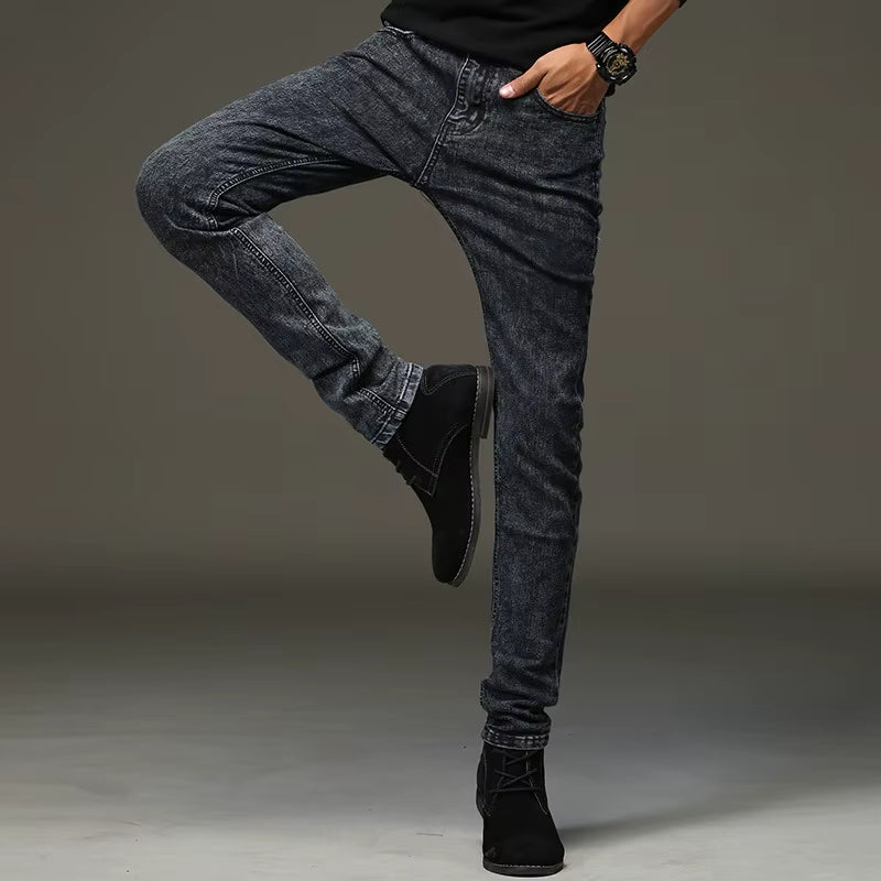 2025 New Spring Arrival Jeans High Quality Casual Slim Elastic Jeans Men ,Skinny Jeans Men ,Men'S Pencil Pants ,Size 27-36