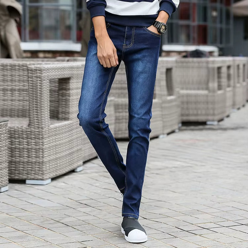 2025 New Spring Arrival Jeans High Quality Casual Slim Elastic Jeans Men ,Skinny Jeans Men ,Men'S Pencil Pants ,Size 27-36