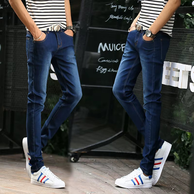 2025 New Spring Arrival Jeans High Quality Casual Slim Elastic Jeans Men ,Skinny Jeans Men ,Men'S Pencil Pants ,Size 27-36