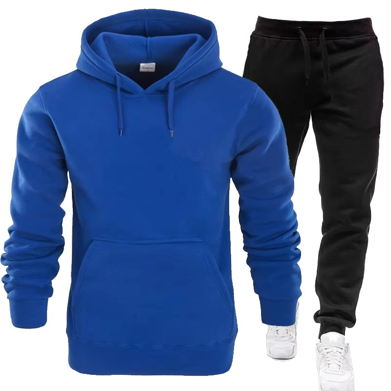 Men /Women Hoodies Pants 2Pcs/Sets Sweatshirt Sweatpants Male Gyms Fitness Tops Trousers Joggers Sportswear Tracksuits