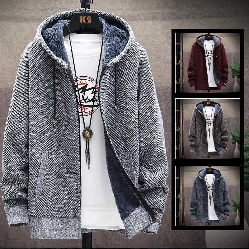 Autumn Winter Men Sweaters Hooded