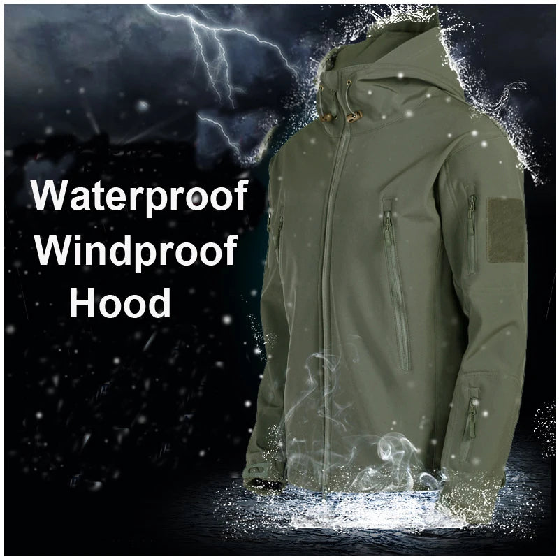 Men's Autumn Winter SoftShell Fleece Waterproof