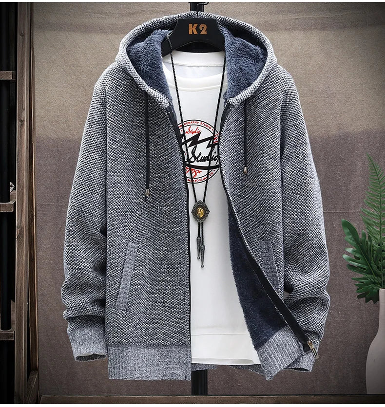 Autumn Winter Men Sweaters Hooded