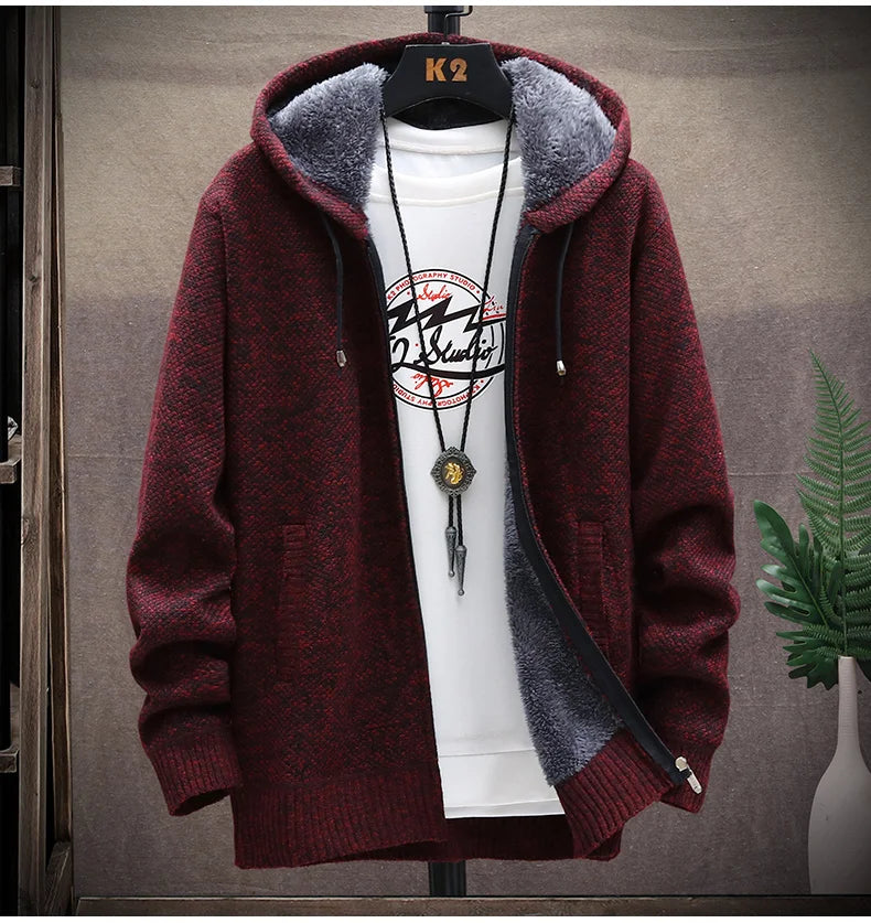 Autumn Winter Men Sweaters Hooded