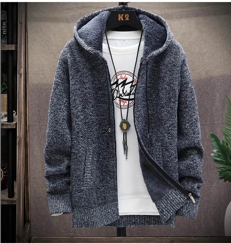 Autumn Winter Men Sweaters Hooded