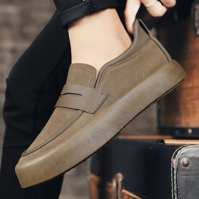 Loafers Men Shoes Leather Walking