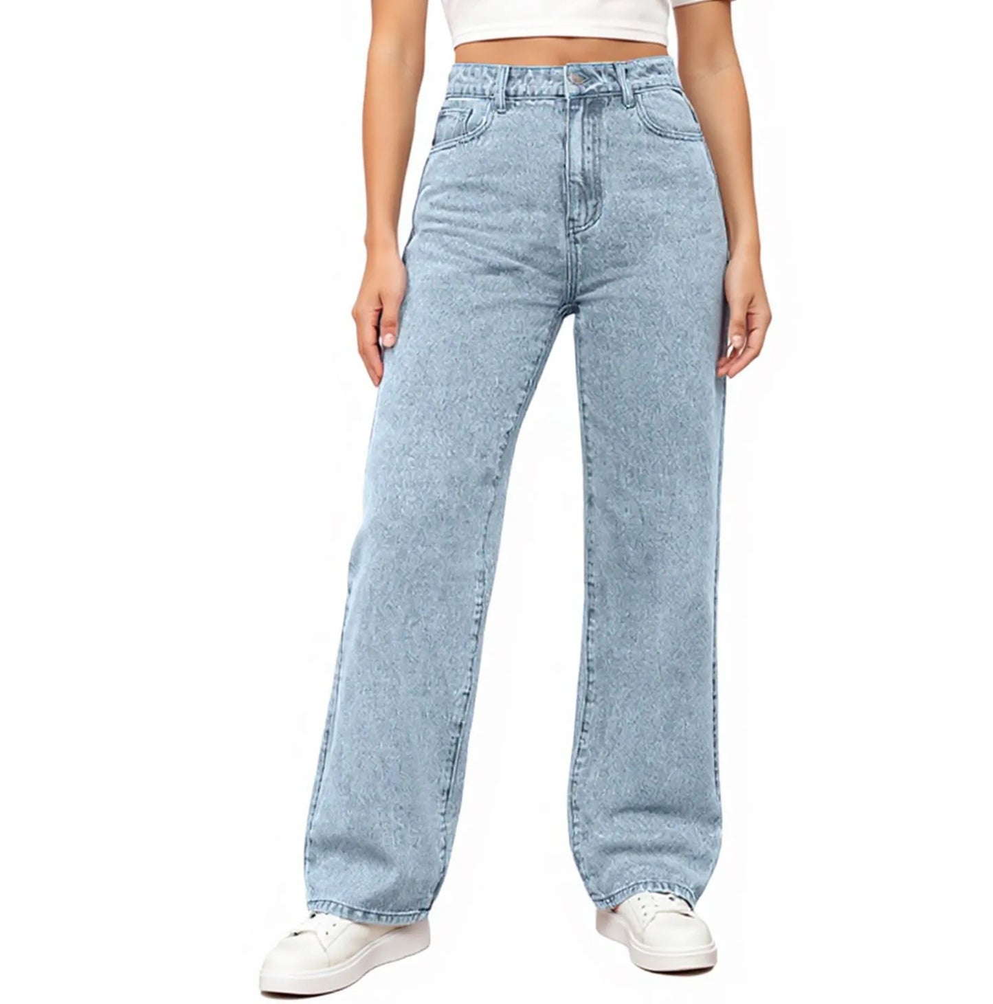 Jeans Women High Waist Washed Women's