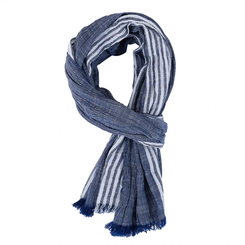 Fashion Men Scarf Striped Cotton