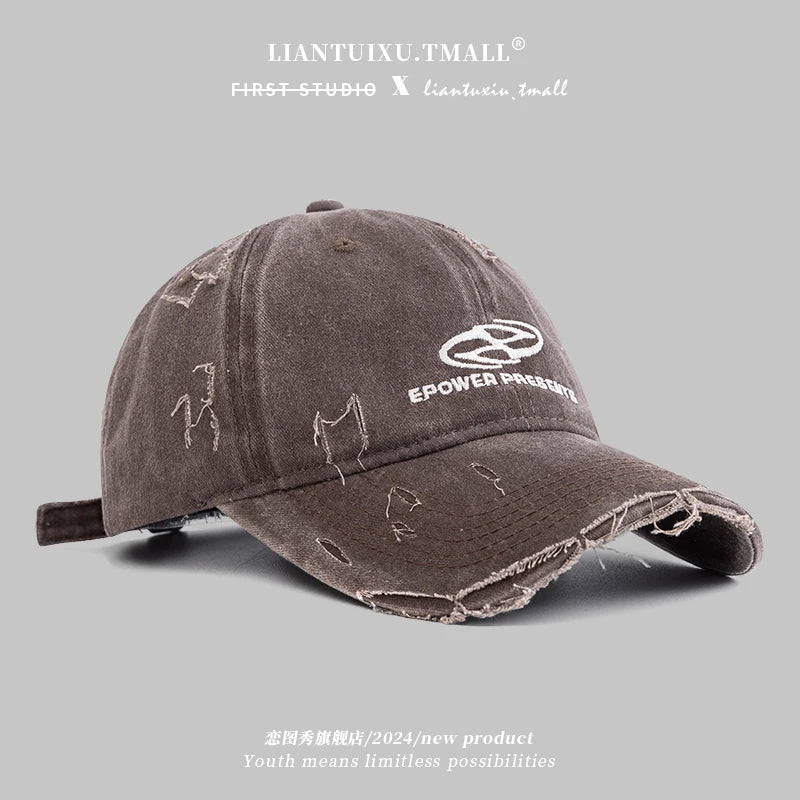 Hat Men's Washed Denim Baseball Cap