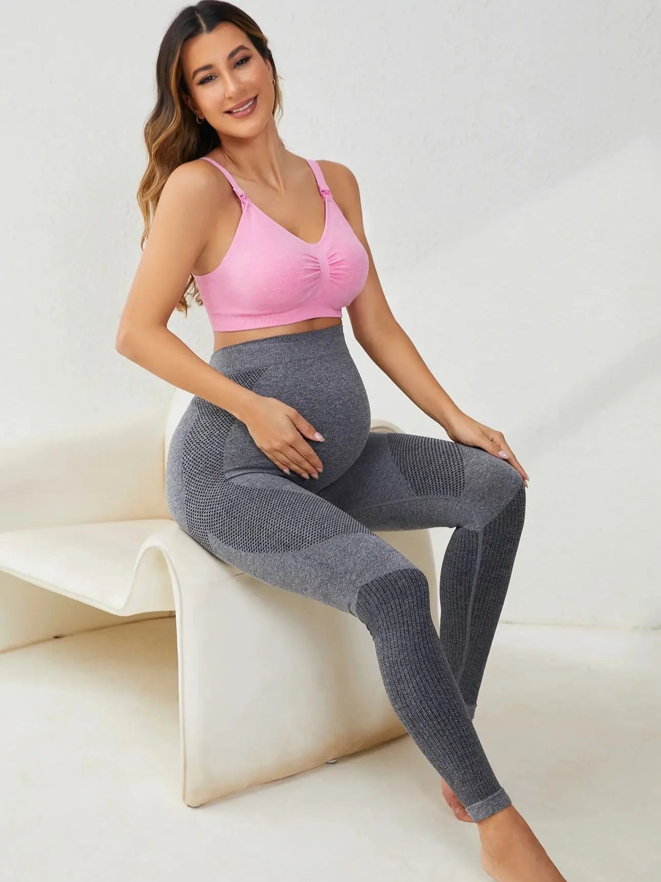 High-Quality High-Waisted Maternity Leggings