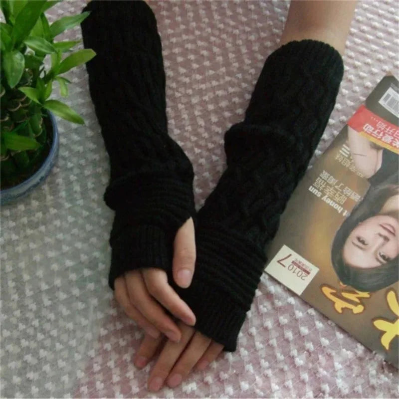 Women's Knitted Long Hand Gloves