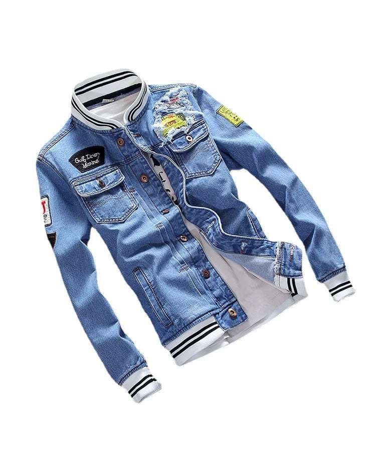 Denim Jacket Men Sportswear