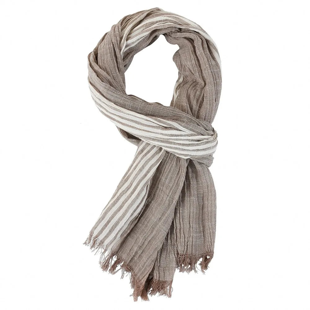 Fashion Men Scarf Striped Cotton