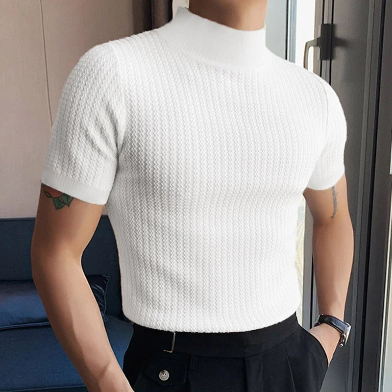 2024 Slim Fit Knitted T-shirt for Men