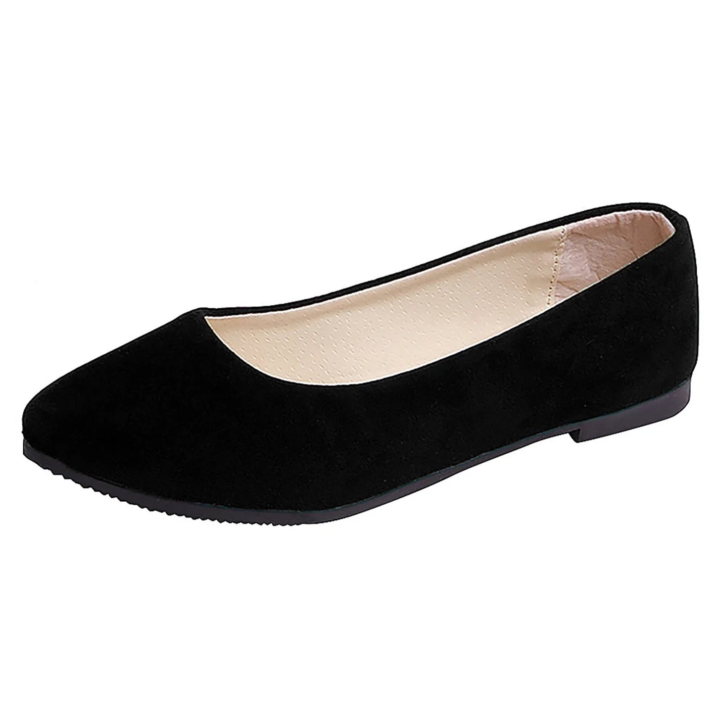 Women Suede Loafers Flat Heel