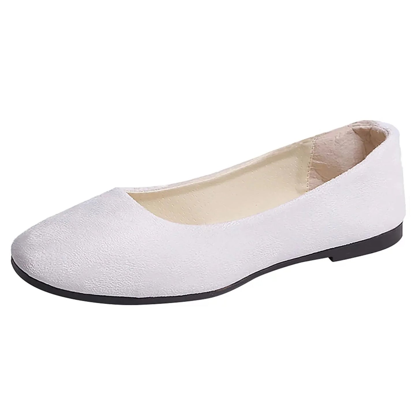 Women Suede Loafers Flat Heel