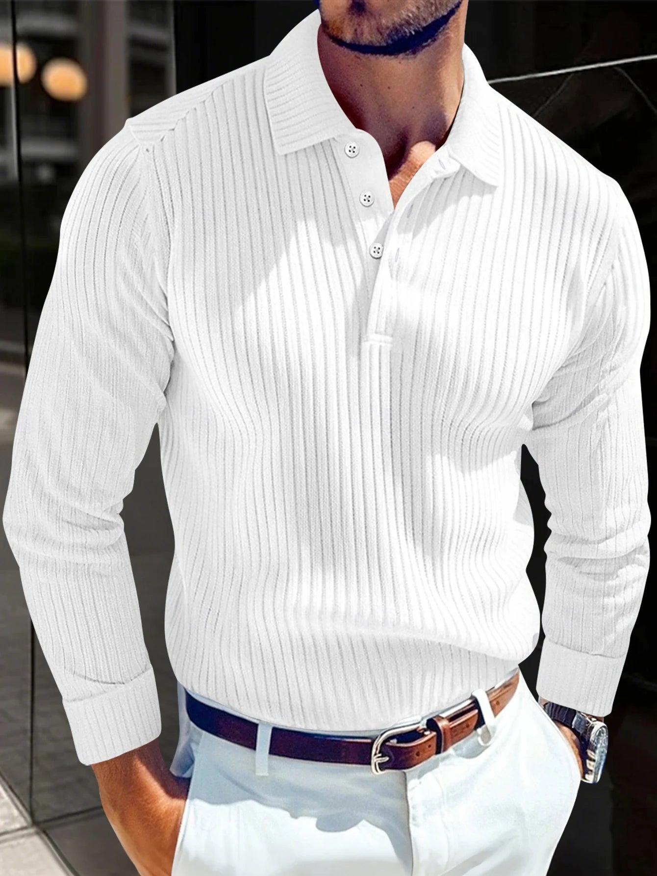 Men's Classic Long-Sleeved Polo