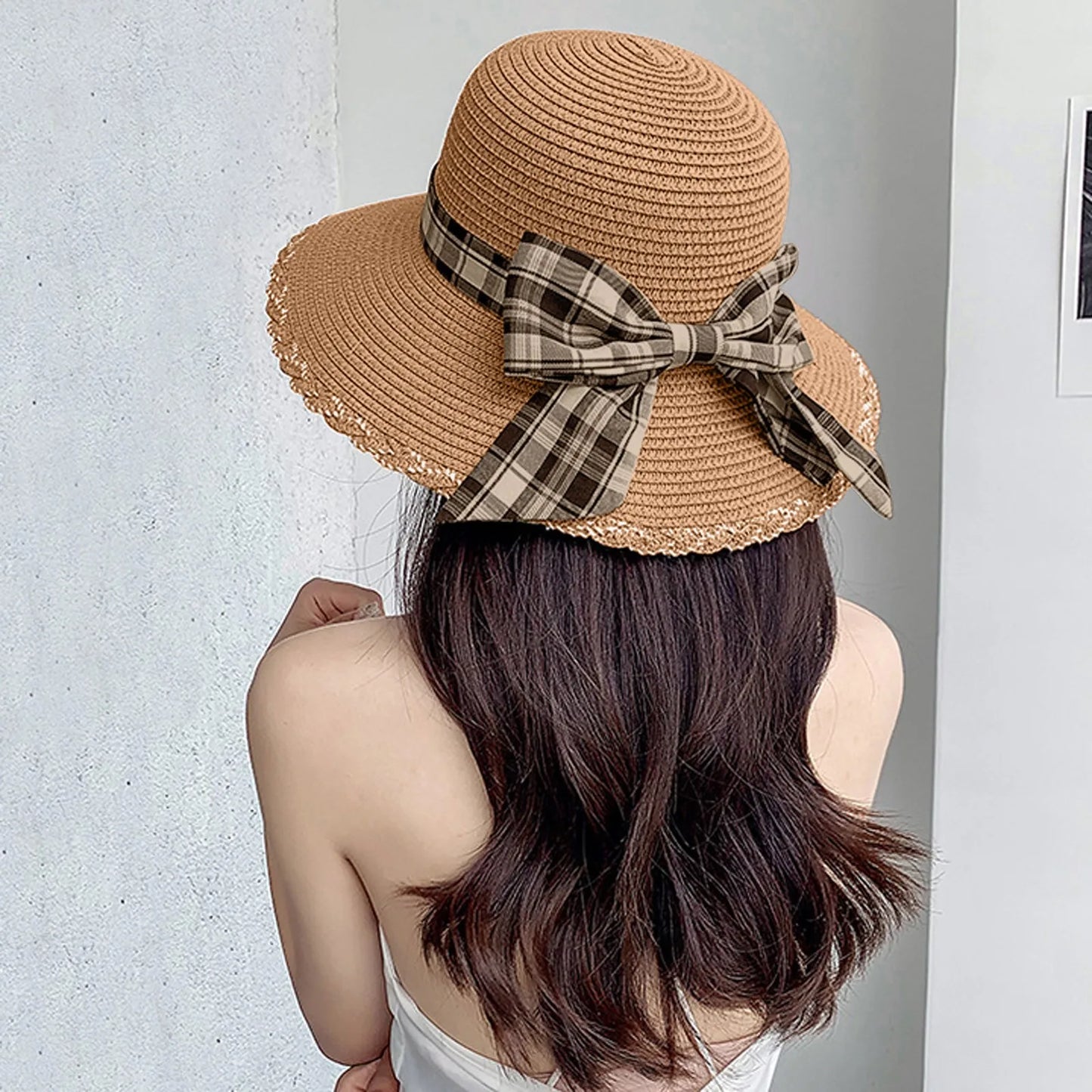 Women's Big Brimmed Hat Outdoors