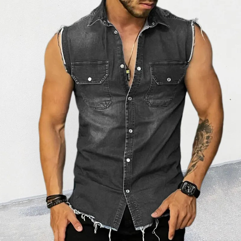 Denim Tank Tops Men