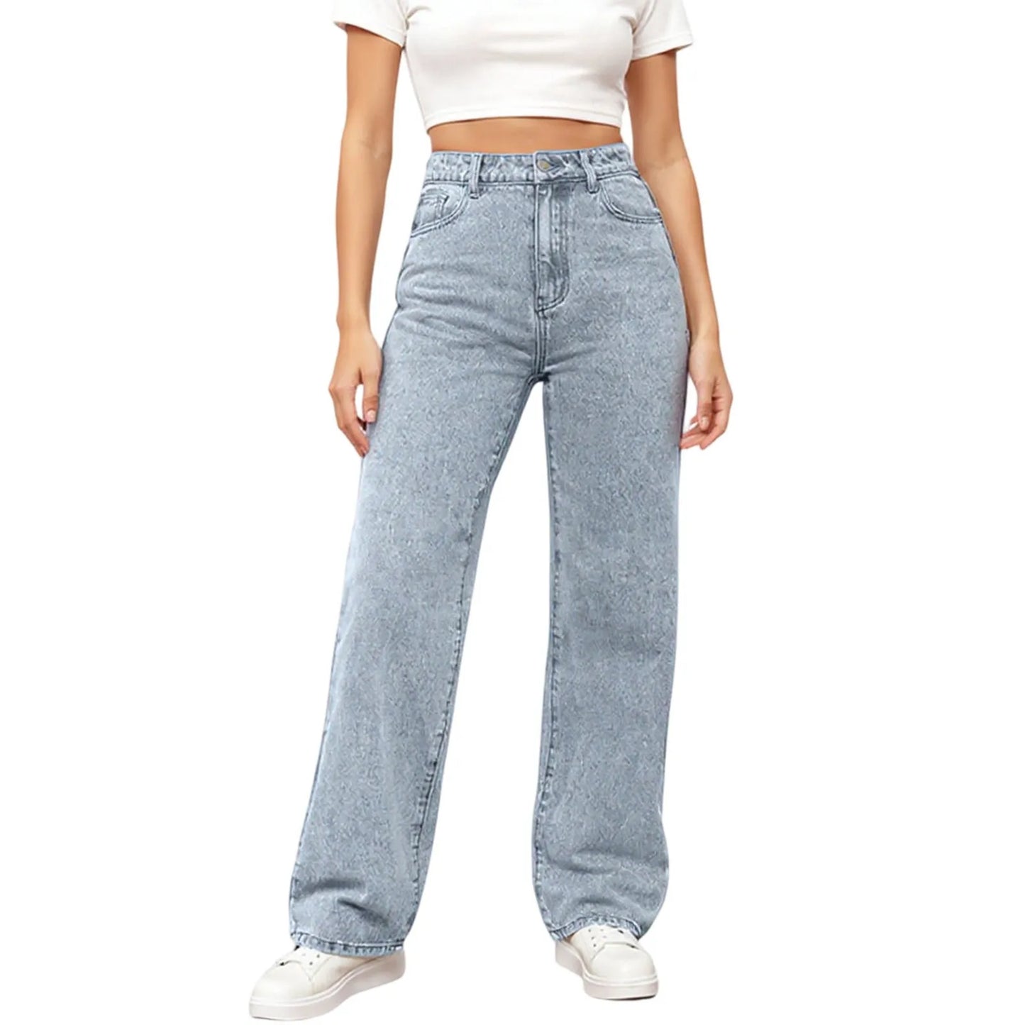 Jeans Women High Waist Washed Women's