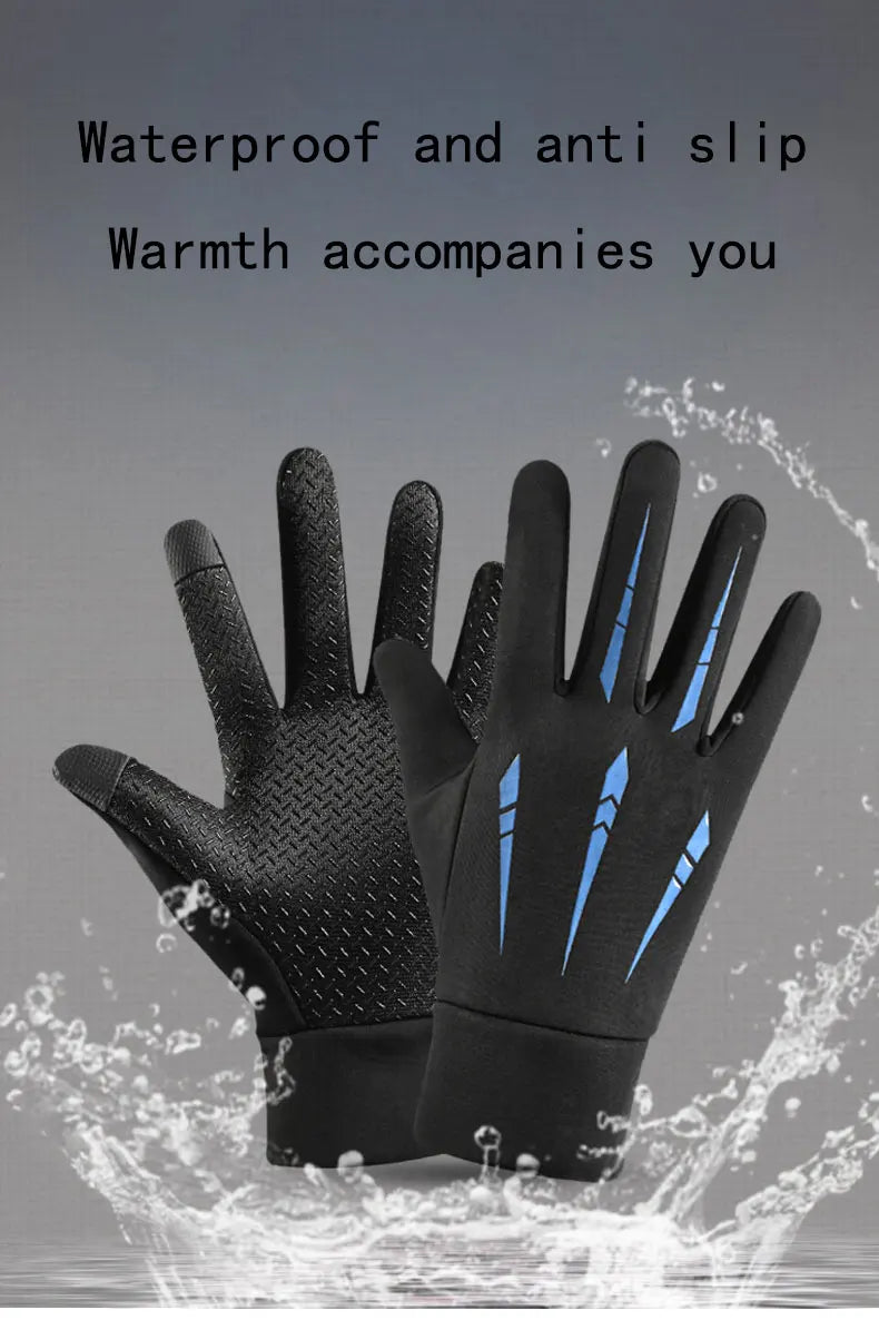Men's winter waterproof riding gloves