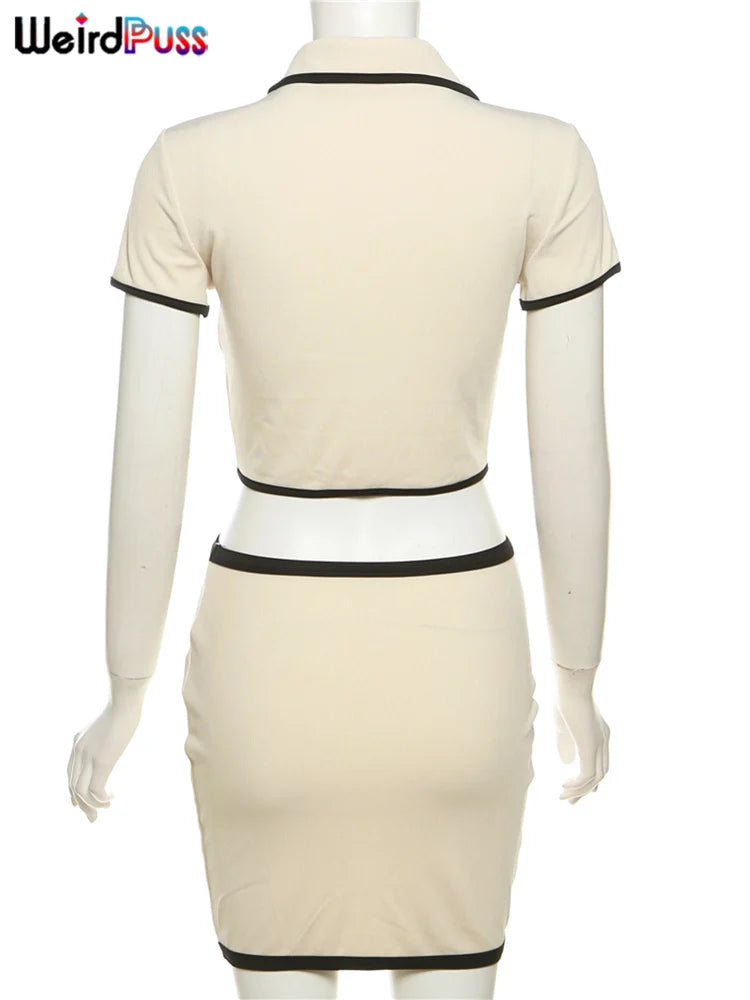 Weird Puss Ribbed Women Polo