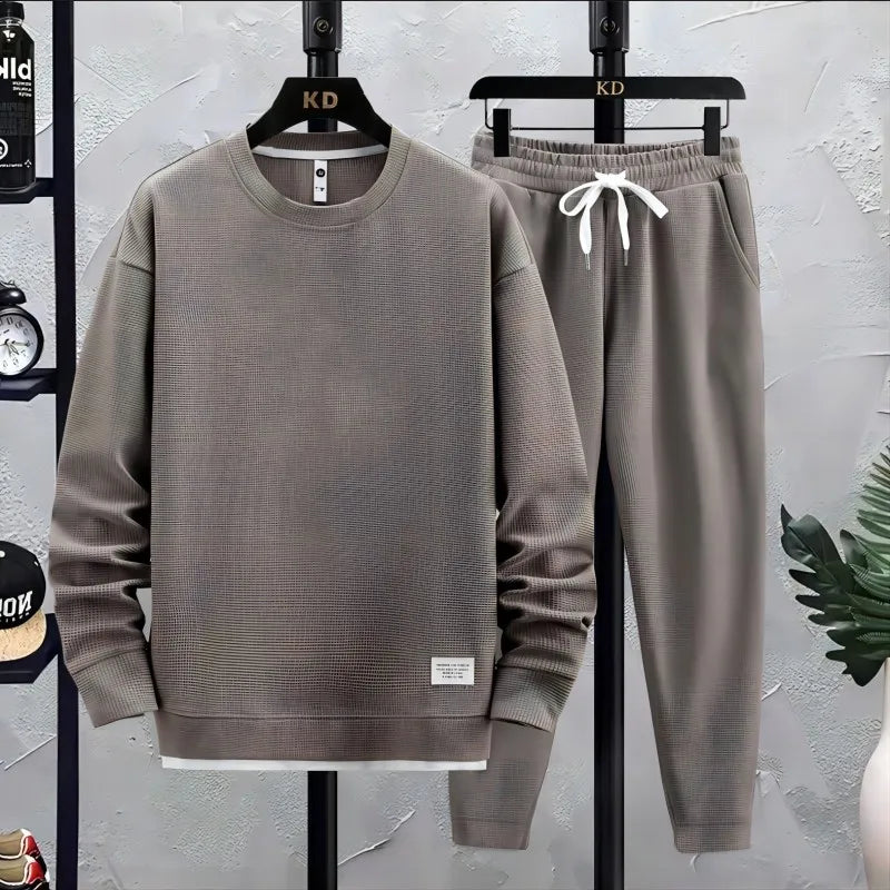 Men's Waffle Suit Sets Casual