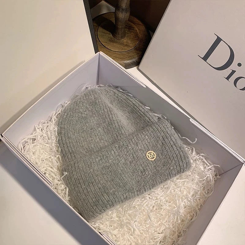 Knitted Hat for Women Fleece-Lined