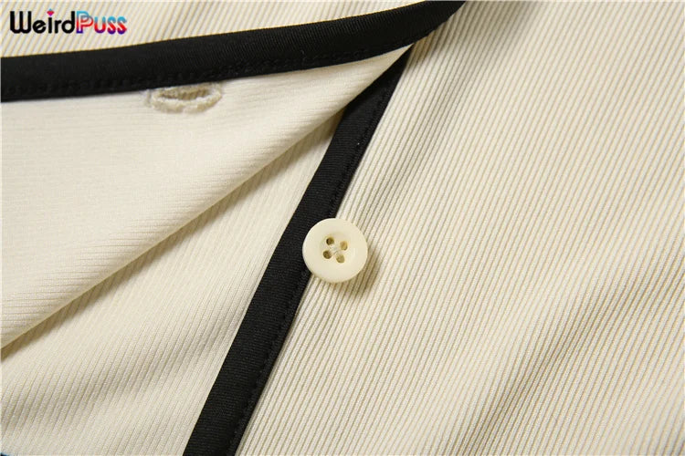 Weird Puss Ribbed Women Polo