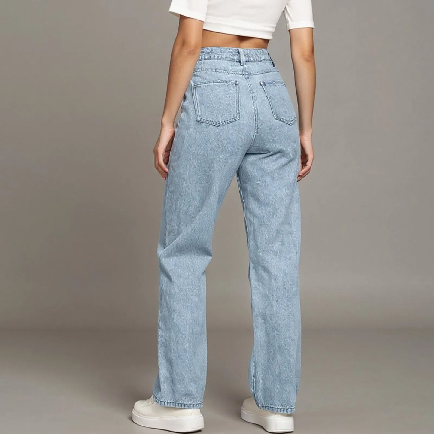 Jeans Women High Waist Washed Women's