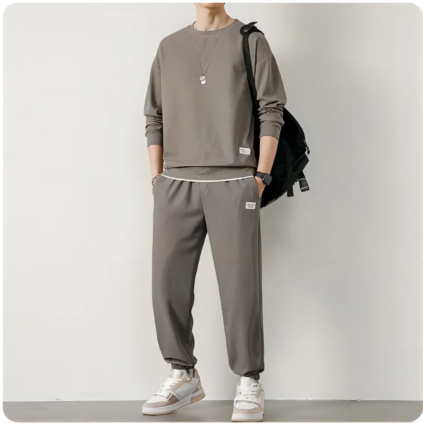 Men's Waffle Suit Sets Casual