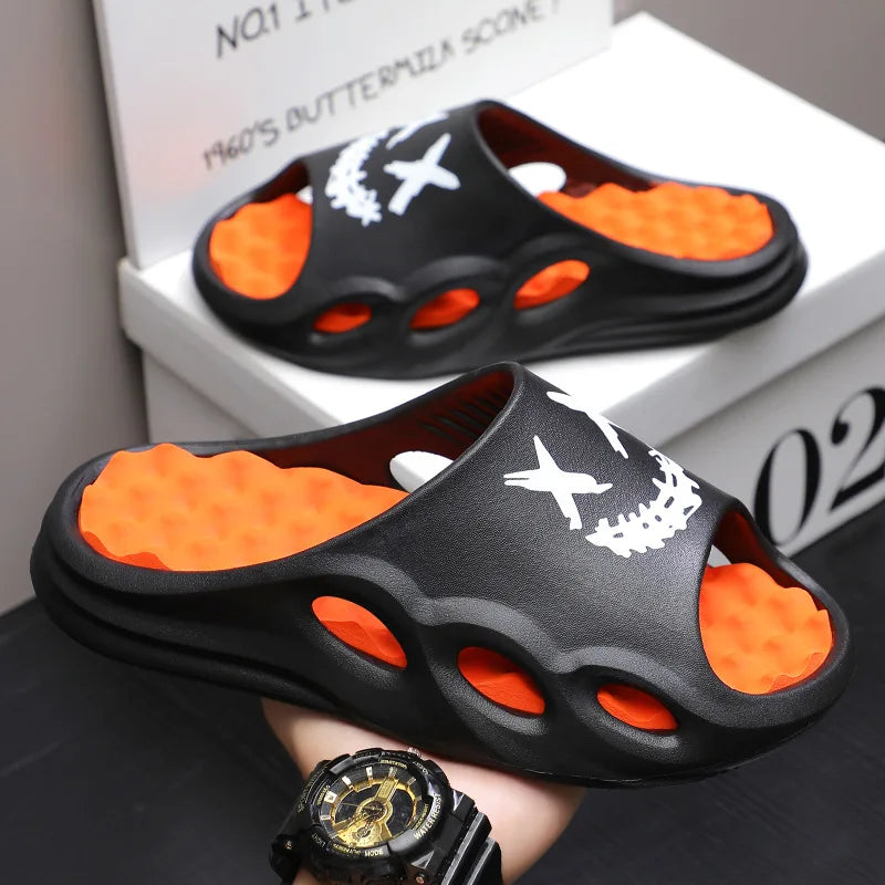 Men Fashion Massage Slippers Indoor