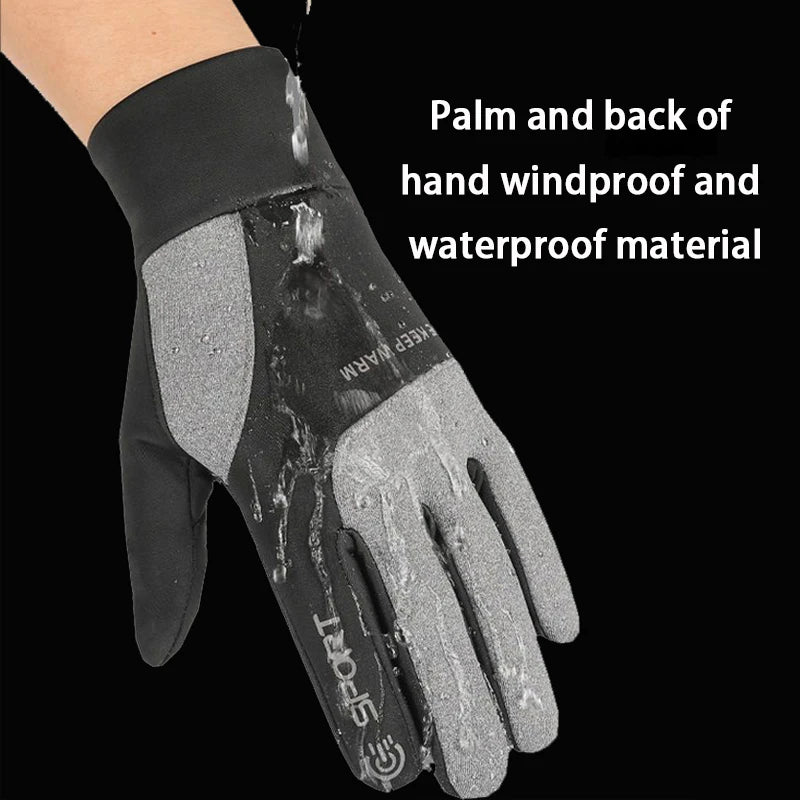 Winter Warm Gloves for Men Waterproof Touch Screen