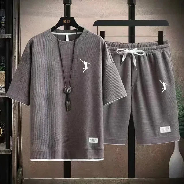Men's T-shirt set and casual shorts