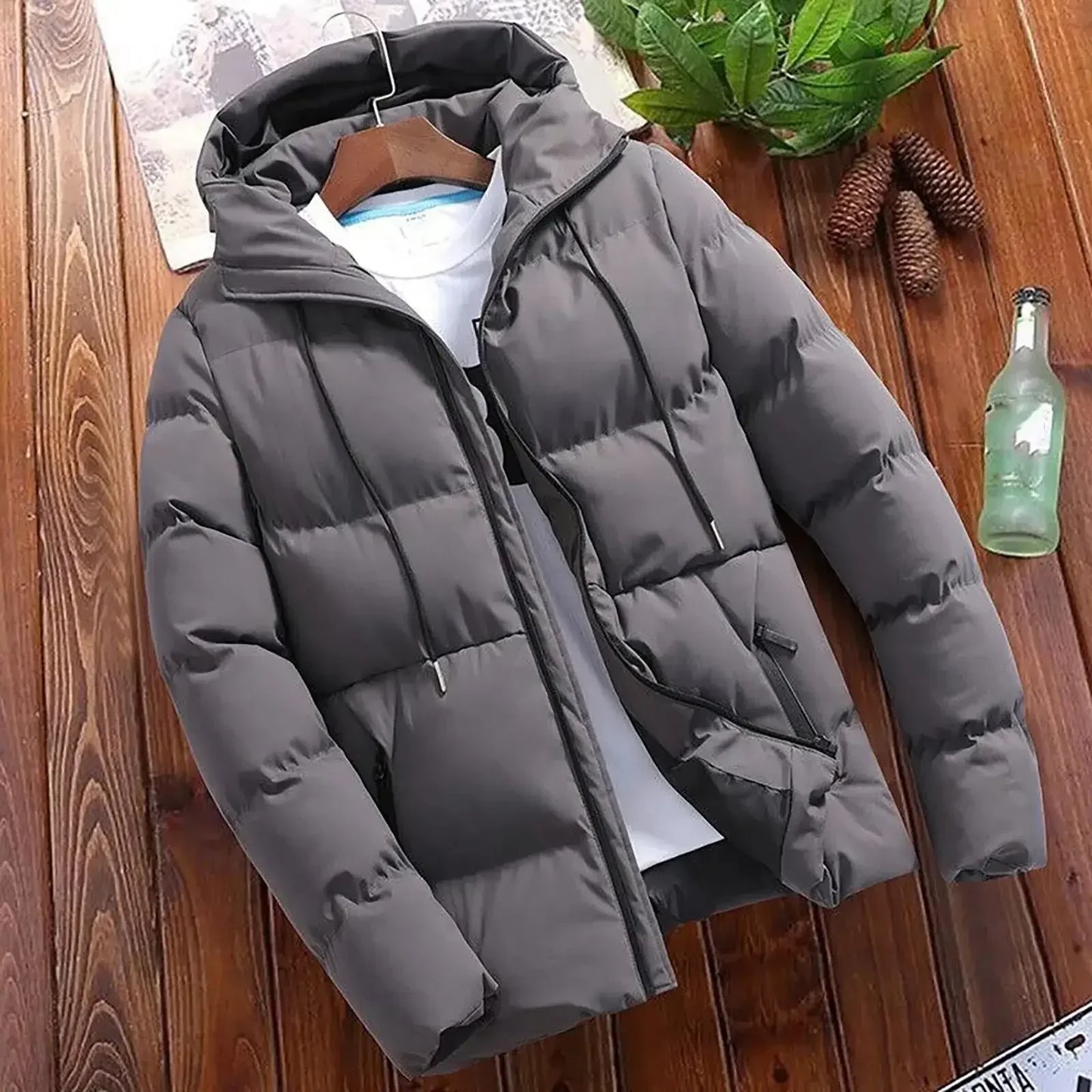 Men's Thick Puffer Hooded Jacket