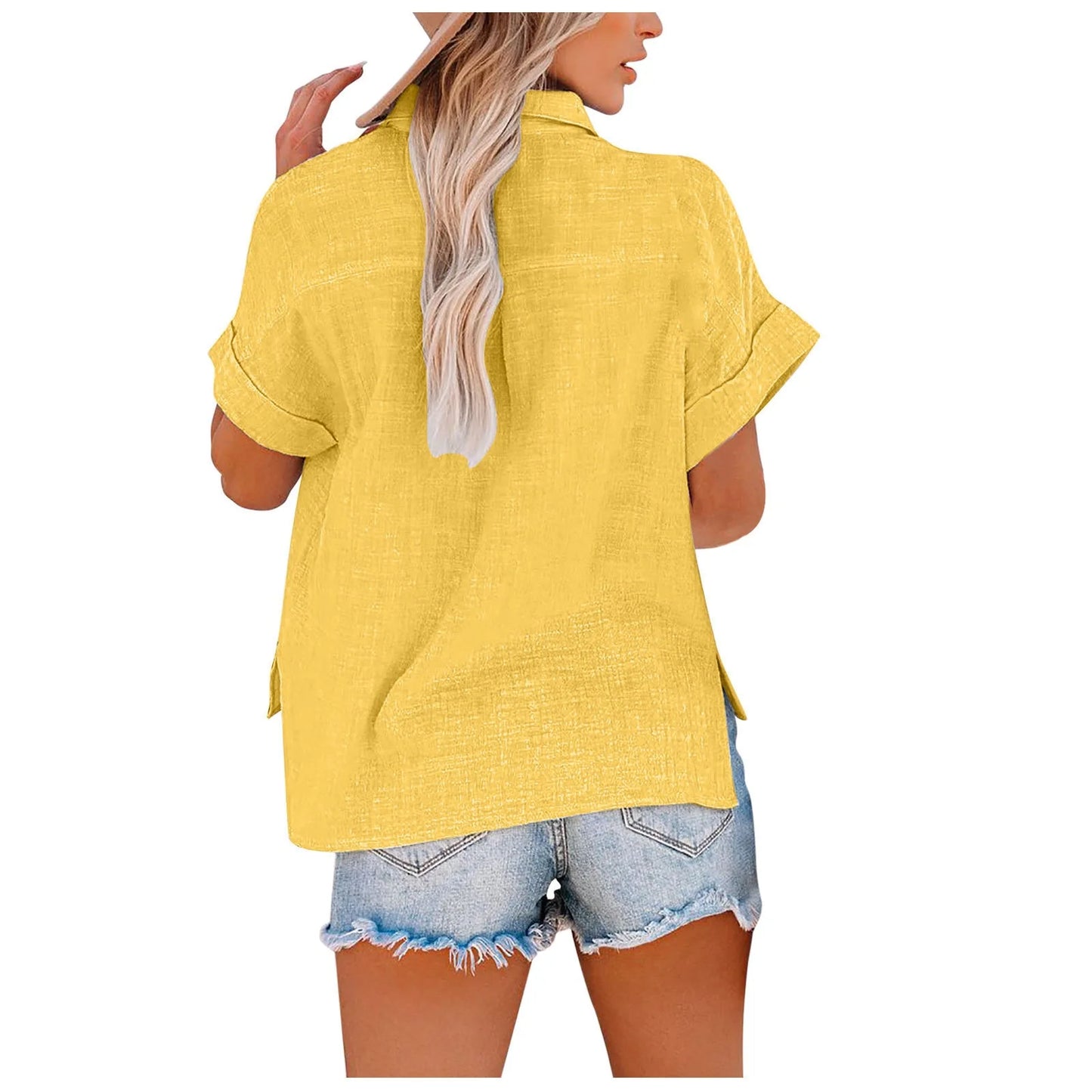Summer Women Shirts Tops Cotton