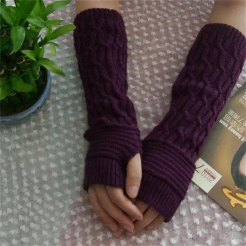 Women's Knitted Long Hand Gloves