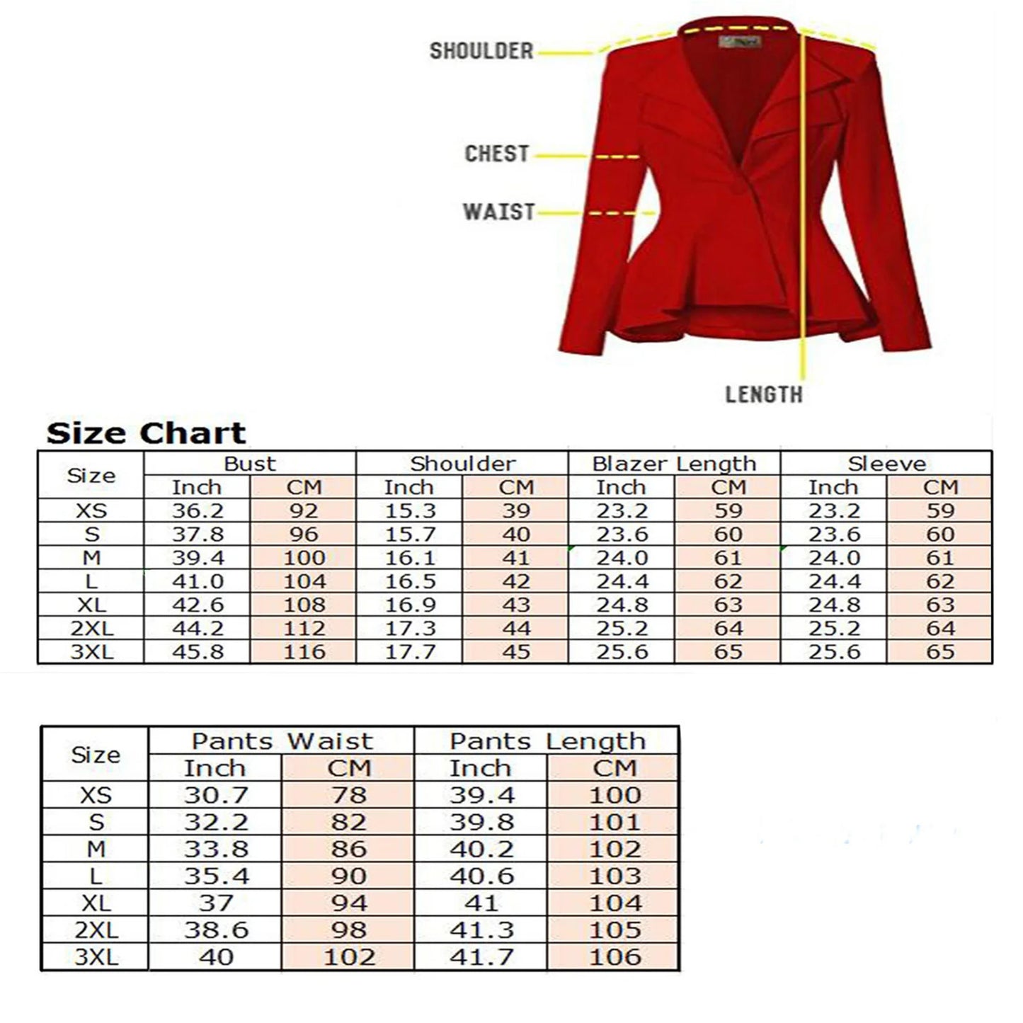 Women's Suit Long Blazer Double Breasted Jacket