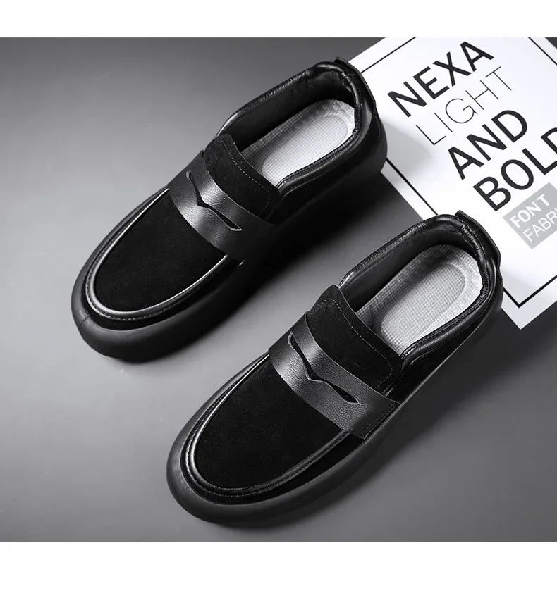 Loafers Men Shoes Leather Walking