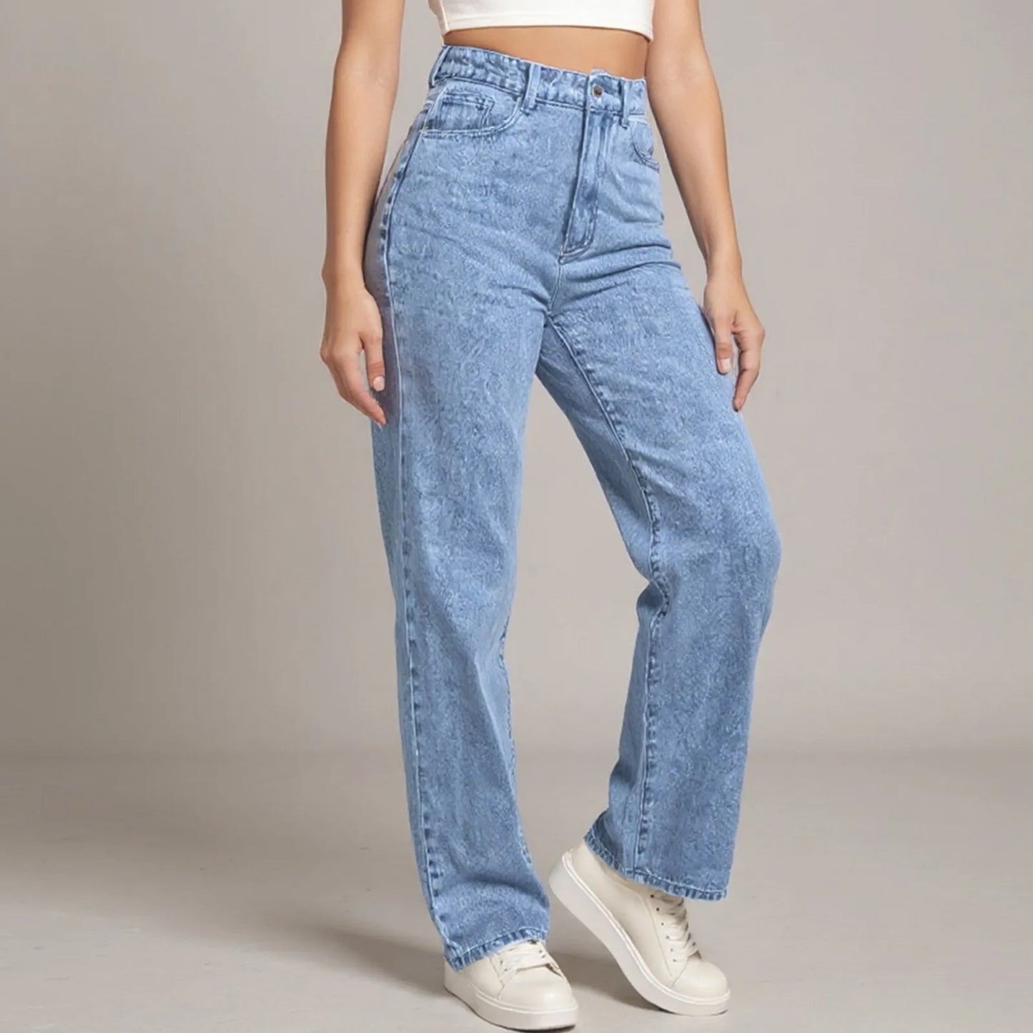 Jeans Women High Waist Washed Women's