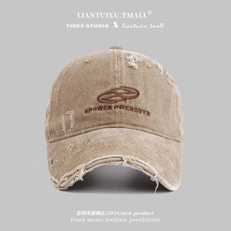 Hat Men's Washed Denim Baseball Cap
