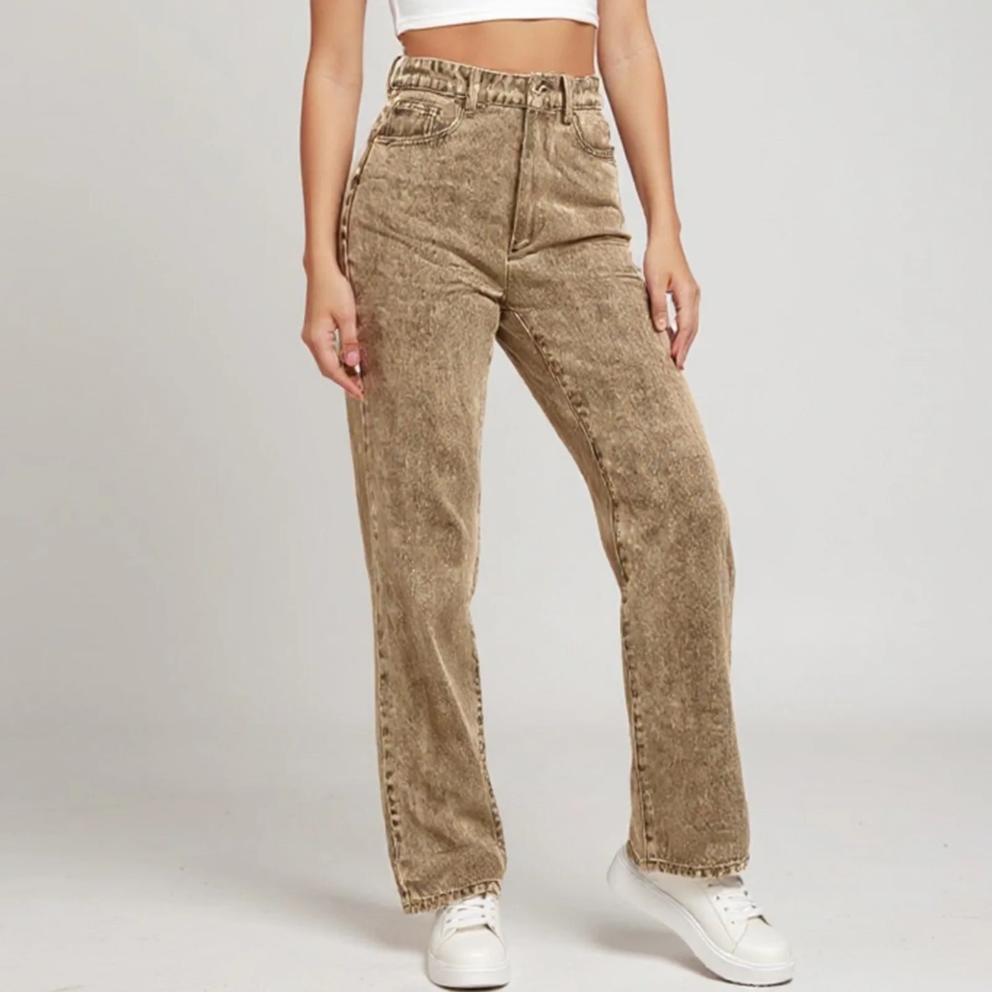 Jeans Women High Waist Washed Women's