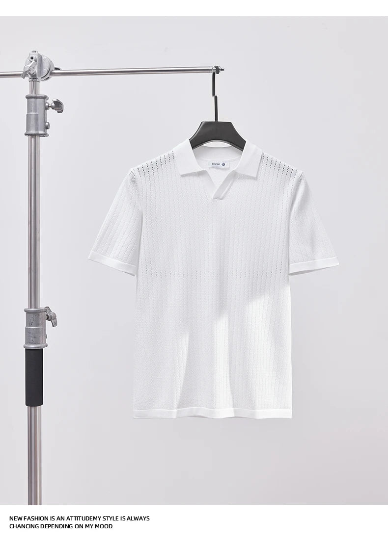 Men's Knitted Polo Shirt