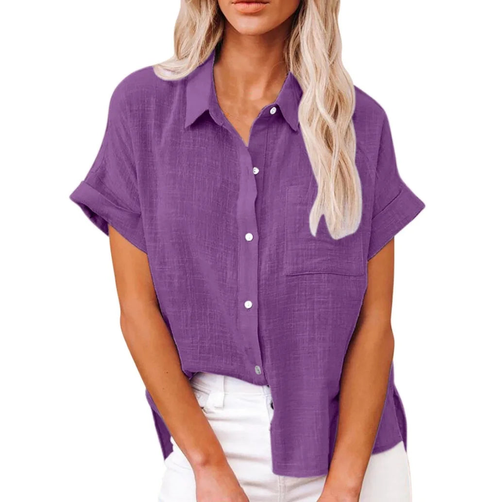 Summer Women Shirts Tops Cotton