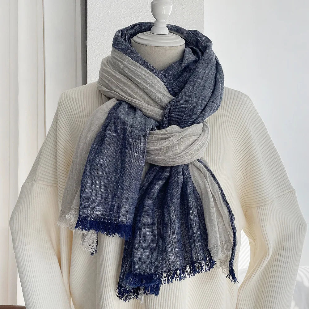Fashion Striped Scarf for Men Cotton