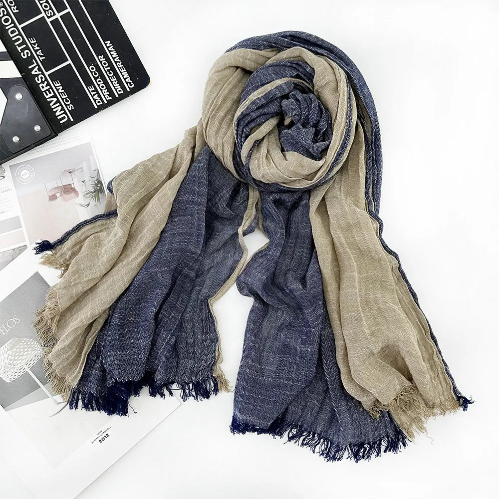Fashion Striped Scarf for Men Cotton