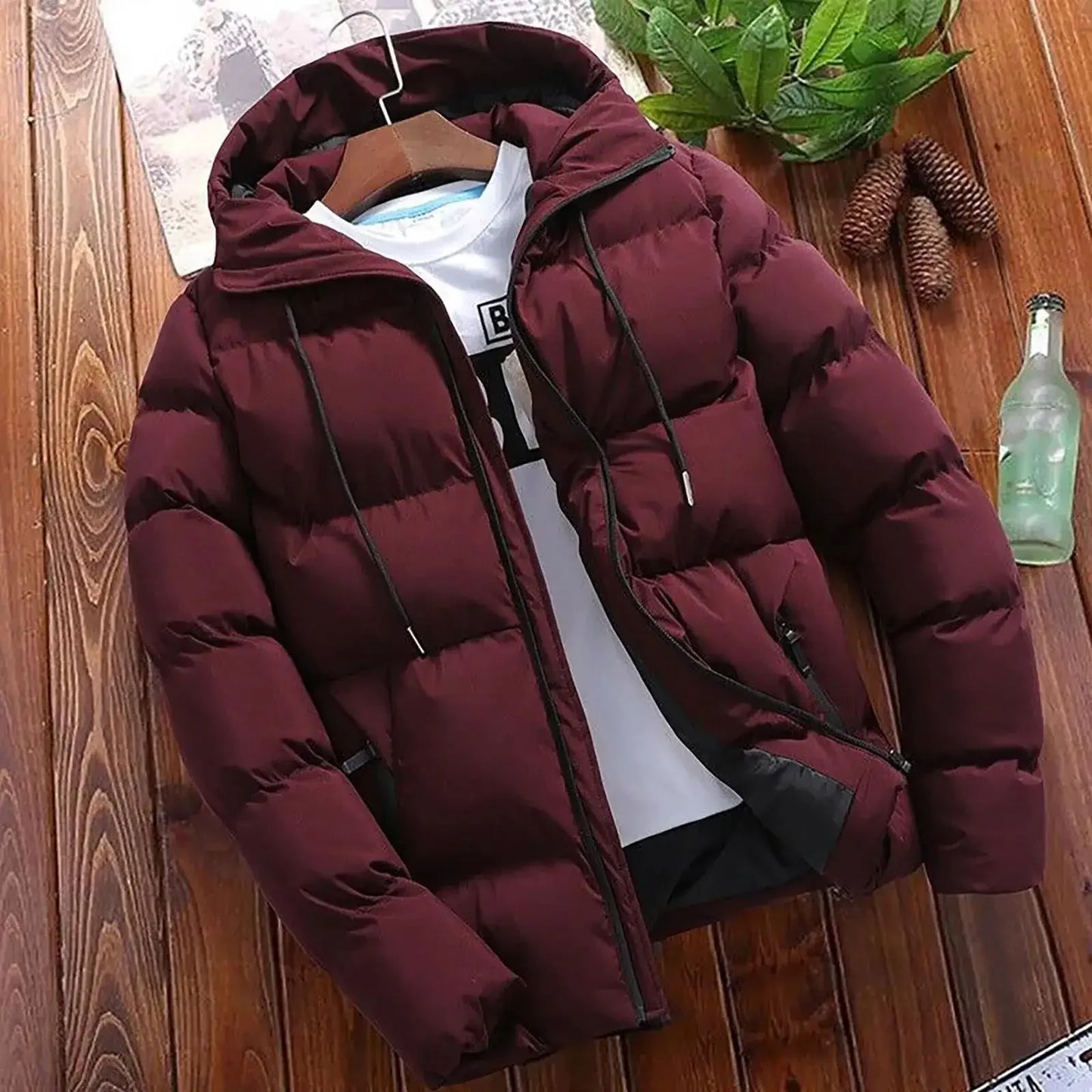 Men's Thick Puffer Hooded Jacket