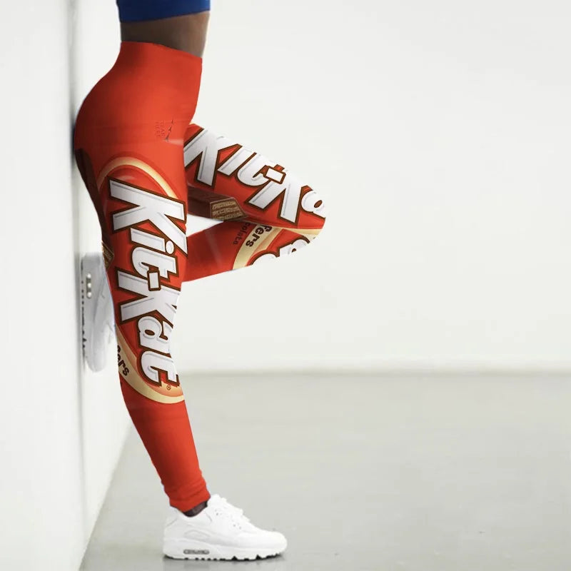 Sport Leggings Women 3D Snacks Printed
